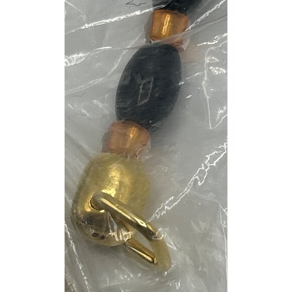 Bag Works Purse Handle Black Gold Bead Making Craft DIY Bags Replacement Repair - Picture 3 of 4